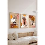 Artavessa 3 Parça Ahşap Çerçeve Görünümlü MDF Poster Tablo Seti - Set 117, 20 x 30