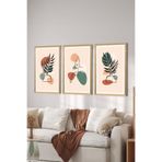 Artavessa 3 Parça Ahşap Çerçeve Görünümlü MDF Poster Tablo Seti - Set 123, 20 x 30