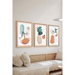 Artavessa 3 Parça Ahşap Çerçeve Görünümlü MDF Poster Tablo Seti - Set 125, 20 x 30
