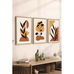 Artavessa 3 Parça Ahşap Çerçeve Görünümlü MDF Poster Tablo Seti - Set 128, 33 x 48