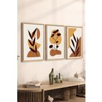 Artavessa 3 Parça Ahşap Çerçeve Görünümlü Mdf Poster Tablo Seti - Set 128