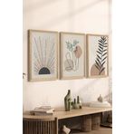 Artavessa 3 Parça Ahşap Çerçeve Görünümlü Mdf Poster Tablo Seti - Set 18