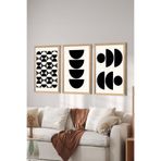 Artavessa 3 Parça Ahşap Çerçeve Görünümlü MDF Poster Tablo Seti - Set 33, 15 x 20