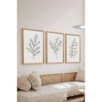 Artavessa 3 Parça Ahşap Çerçeve Görünümlü MDF Poster Tablo Seti - Set 39, 20 x 30