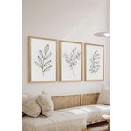 Artavessa 3 Parça Ahşap Çerçeve Görünümlü Mdf Poster Tablo Seti - Set 39