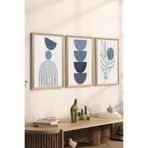 Artavessa 3 Parça Ahşap Çerçeve Görünümlü MDF Poster Tablo Seti - Set 42, 33 x 48