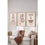 Artavessa 3 Parça Ahşap Çerçeve Görünümlü Mdf Poster Tablo Seti - Set 45