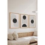 Artavessa 3 Parça Ahşap Çerçeve Görünümlü MDF Poster Tablo Seti - Set 51, 20 x 30