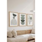 Artavessa 3 Parça Ahşap Çerçeve Görünümlü MDF Poster Tablo Seti - Set 55, 33 x 48