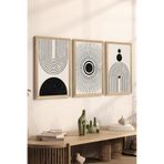 Artavessa 3 Parça Ahşap Çerçeve Görünümlü MDF Poster Tablo Seti - Set 6, 20 x 30