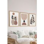 Artavessa 3 Parça Ahşap Çerçeve Görünümlü Mdf Poster Tablo Seti - Set 60