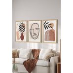 Artavessa 3 Parça Ahşap Çerçeve Görünümlü MDF Poster Tablo Seti - Set 69, 33 x 48
