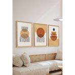 Artavessa 3 Parça Ahşap Çerçeve Görünümlü MDF Poster Tablo Seti - Set 7, 15 x 20