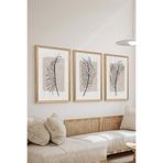 Artavessa 3 Parça Ahşap Çerçeve Görünümlü MDF Poster Tablo Seti - Set 75, 20 x 30