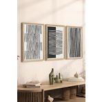 Artavessa 3 Parça Ahşap Çerçeve Görünümlü Mdf Poster Tablo Seti - Set 78