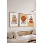 Artavessa 3 Parça Ahşap Çerçeve Görünümlü Mdf Poster Tablo Seti - Set 7