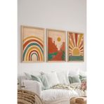 Artavessa 3 Parça Ahşap Çerçeve Görünümlü MDF Poster Tablo Seti - Set 8, 20 x 30