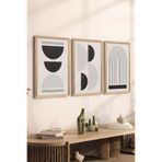 Artavessa 3 Parça Ahşap Çerçeve Görünümlü MDF Poster Tablo Seti - Set 82, 15 x 20