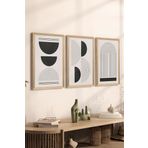 Artavessa 3 Parça Ahşap Çerçeve Görünümlü Mdf Poster Tablo Seti - Set 82