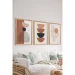 Artavessa 3 Parça Ahşap Çerçeve Görünümlü MDF Poster Tablo Seti - Set 84, 33 x 48