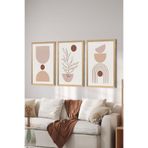 Artavessa 3 Parça Ahşap Çerçeve Görünümlü MDF Poster Tablo Seti - Set 85, 33 x 48