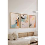Artavessa 3 Parça Ahşap Çerçeve Görünümlü Mdf Tablo Seti ERSYCRVSZ3SET11, 33 x 48