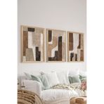 Artavessa 3 Parça Ahşap Çerçeve Görünümlü Mdf Tablo Seti ERSYCRVSZ3SET12, 33 x 48