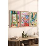 Artavessa 3 Parça Ahşap Çerçeve Görünümlü Mdf Tablo Seti - Ersycrvsz3Set14