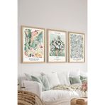Artavessa 3 Parça Ahşap Çerçeve Görünümlü Mdf Tablo Seti ERSYCRVSZ3SET16, 33 x 48