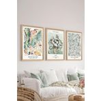 Artavessa 3 Parça Ahşap Çerçeve Görünümlü Mdf Tablo Seti - Ersycrvsz3Set16