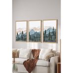Artavessa 3 Parça Ahşap Çerçeve Görünümlü Mdf Tablo Seti ERSYCRVSZ3SET17, 15 x 20