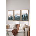 Artavessa 3 Parça Ahşap Çerçeve Görünümlü Mdf Tablo Seti - Ersycrvsz3Set17