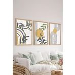 Artavessa 3 Parça Ahşap Çerçeve Görünümlü Mdf Tablo Seti - Ersycrvsz3Set20