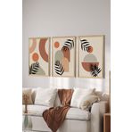 Artavessa 3 Parça Ahşap Çerçeve Görünümlü Mdf Tablo Seti - Ersycrvsz3Set21