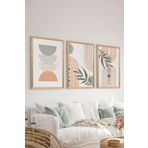 Artavessa 3 Parça Ahşap Çerçeve Görünümlü Mdf Tablo Seti ERSYCRVSZ3SET24, 20 x 30