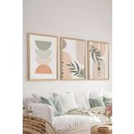 Artavessa 3 Parça Ahşap Çerçeve Görünümlü Mdf Tablo Seti - Ersycrvsz3Set24