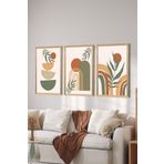 Artavessa 3 Parça Ahşap Çerçeve Görünümlü Mdf Tablo Seti - Ersycrvsz3Set25
