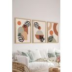 Artavessa 3 Parça Ahşap Çerçeve Görünümlü Mdf Tablo Seti ERSYCRVSZ3SET26, 15 x 20