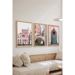 Artavessa 3 Parça Ahşap Çerçeve Görünümlü Mdf Tablo Seti ERSYCRVSZ3SET3, 33 x 48