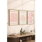 Artavessa 3 Parça Ahşap Çerçeve Görünümlü Mdf Tablo Seti - Ersycrvsz3Set6