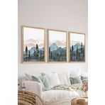 Artavessa 3 Parça Ahşap Çerçeve Görünümlü Mdf Tablo Seti - Ersycrvsz3Set8