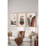 Artavessa 3 Parça Ahşap Çerçeve Görünümlü Mdf Tablo Seti ERSYCRVSZ3SET9, 20 x 30
