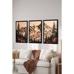 Artavessa 3 Parça Siyah Çerçeve Görünümlü MDF Poster Tablo Seti Set 1, 33 x 48