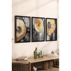 Artavessa 3 Parça Siyah Çerçeve Görünümlü MDF Poster Tablo Seti Set 10, 15 x 20