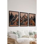 Artavessa 3 Parça Siyah Çerçeve Görünümlü MDF Poster Tablo Seti Set 12, 15 x 20