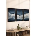 Artavessa 3 Parça Siyah Çerçeve Görünümlü Mdf Poster Tablo Seti - Set 14