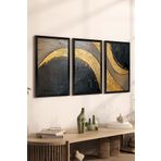 Artavessa 3 Parça Siyah Çerçeve Görünümlü MDF Poster Tablo Seti Set 2, 15 x 20