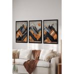 Artavessa 3 Parça Siyah Çerçeve Görünümlü MDF Poster Tablo Seti Set 21, 15 x 20