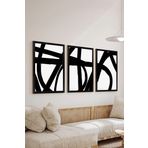 Artavessa 3 Parça Siyah Çerçeve Görünümlü Mdf Poster Tablo Seti - Set 35
