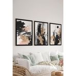 Artavessa 3 Parça Siyah Çerçeve Görünümlü MDF Poster Tablo Seti Set 40, 15 x 20